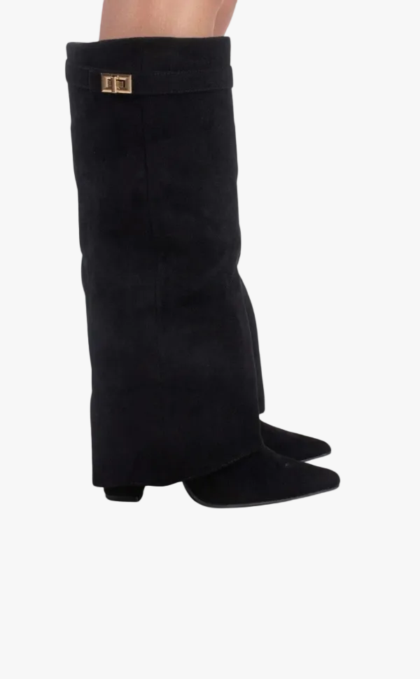 Women's buckle strap boots, view 1