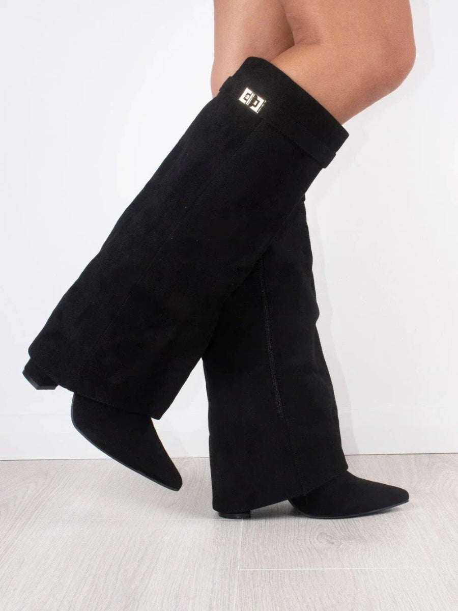 Women's buckle strap boots, view 3