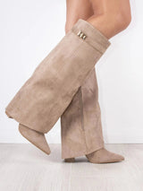 Women's buckle strap boots, view 6