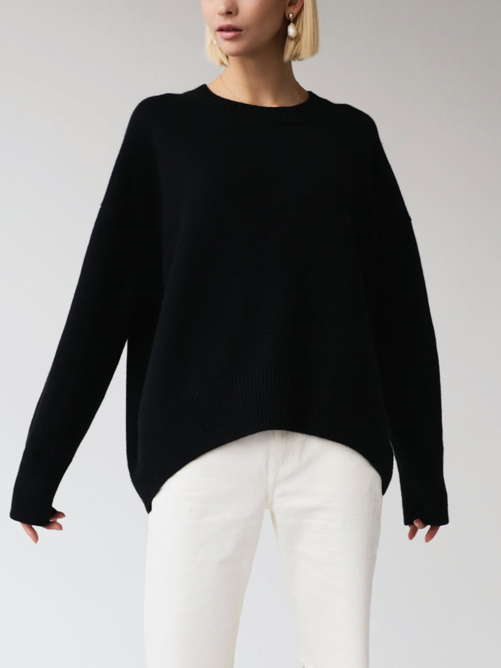 Cozy Women's Knit Pullover Sweater - Crew Neck with Rib Trim - Stylish & Comfortable Knitwear
