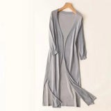 Mia | Women's Lightweight Open-Front Long Knit Cardigan