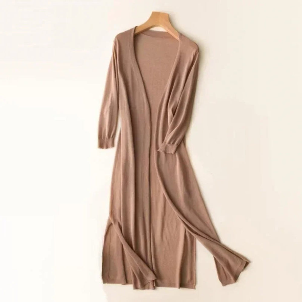 Mia | Women's Lightweight Open-Front Long Knit Cardigan
