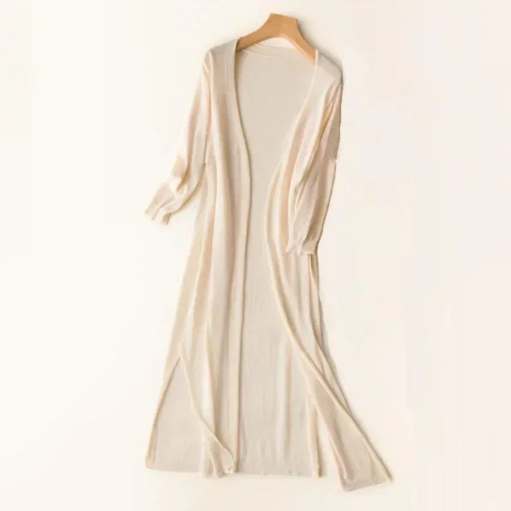 Mia | Women's Lightweight Open-Front Long Knit Cardigan