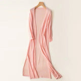 Mia | Women's Lightweight Open-Front Long Knit Cardigan