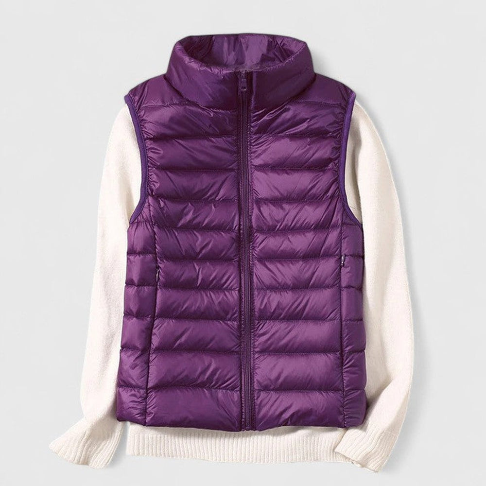 Amelia | Women's Lightweight Quilted Sleeveless Puffer Vest Zip-Up