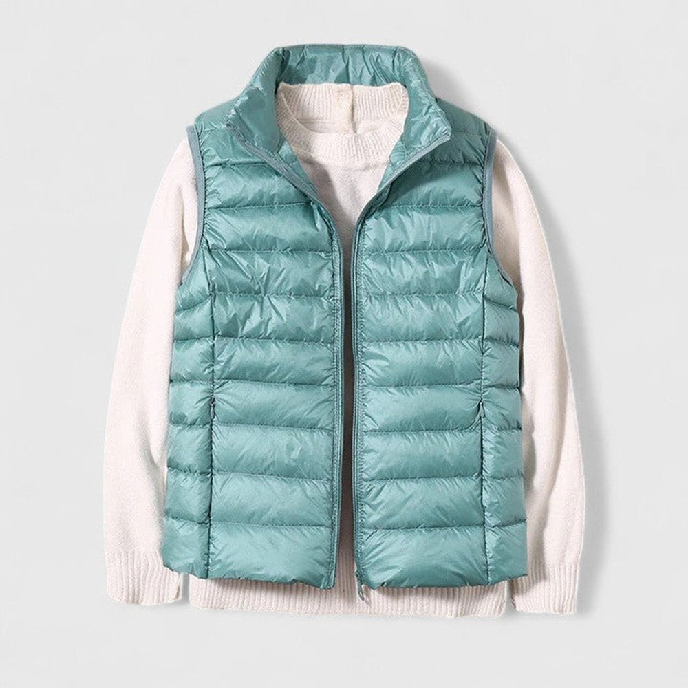 Amelia | Women's Lightweight Quilted Sleeveless Puffer Vest Zip-Up