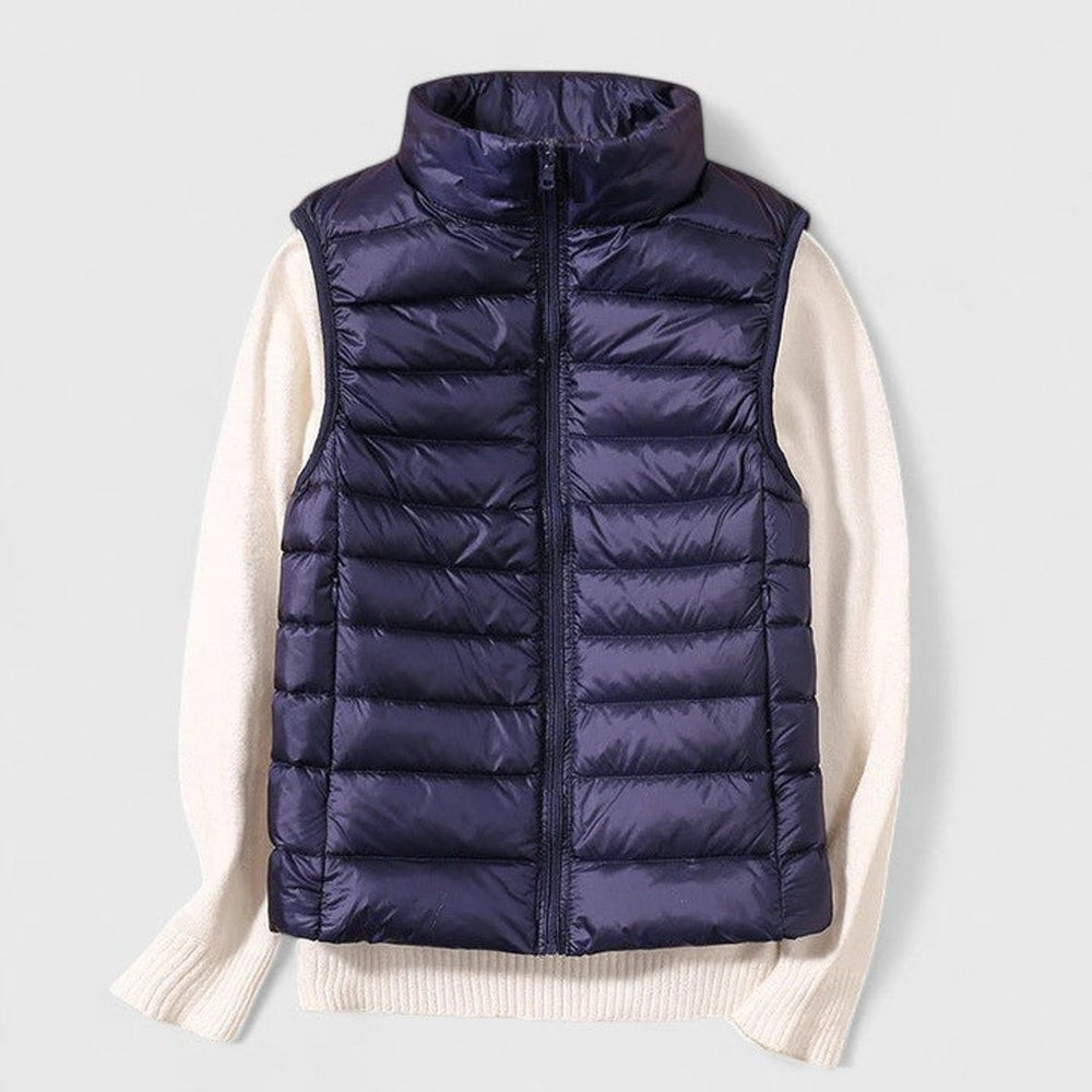 Amelia | Women's Lightweight Quilted Sleeveless Puffer Vest Zip-Up