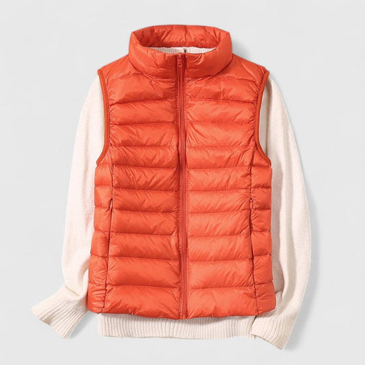 Women's Quilted Puffer Vest – Lightweight & Zip-Up