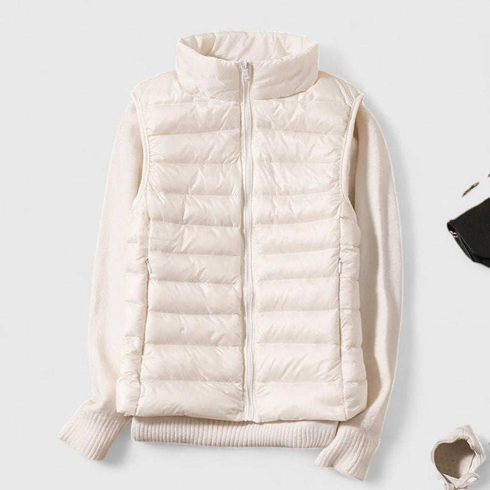 Amelia | Women's Lightweight Quilted Sleeveless Puffer Vest Zip-Up