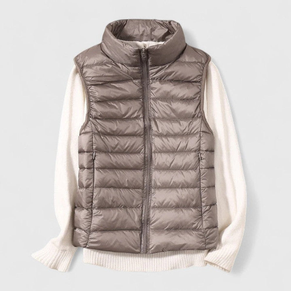 Amelia | Women's Lightweight Quilted Sleeveless Puffer Vest Zip-Up