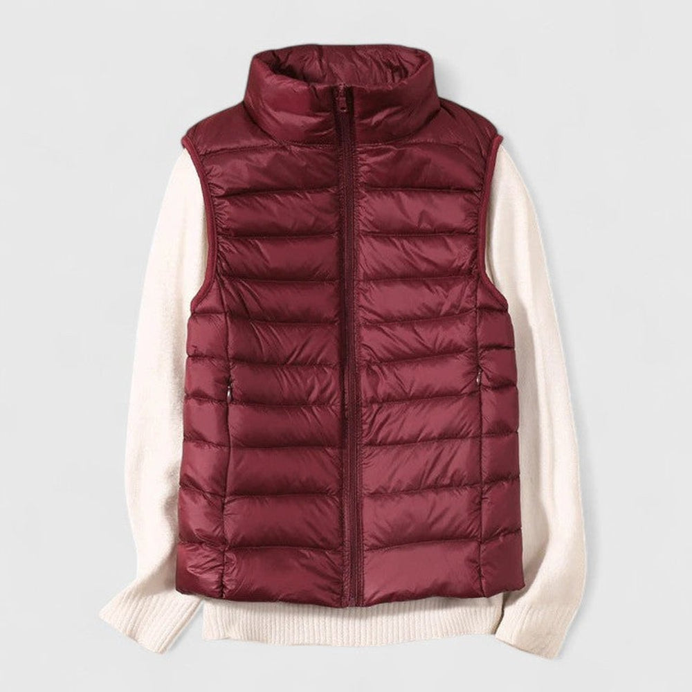 Amelia | Women's Lightweight Quilted Sleeveless Puffer Vest Zip-Up