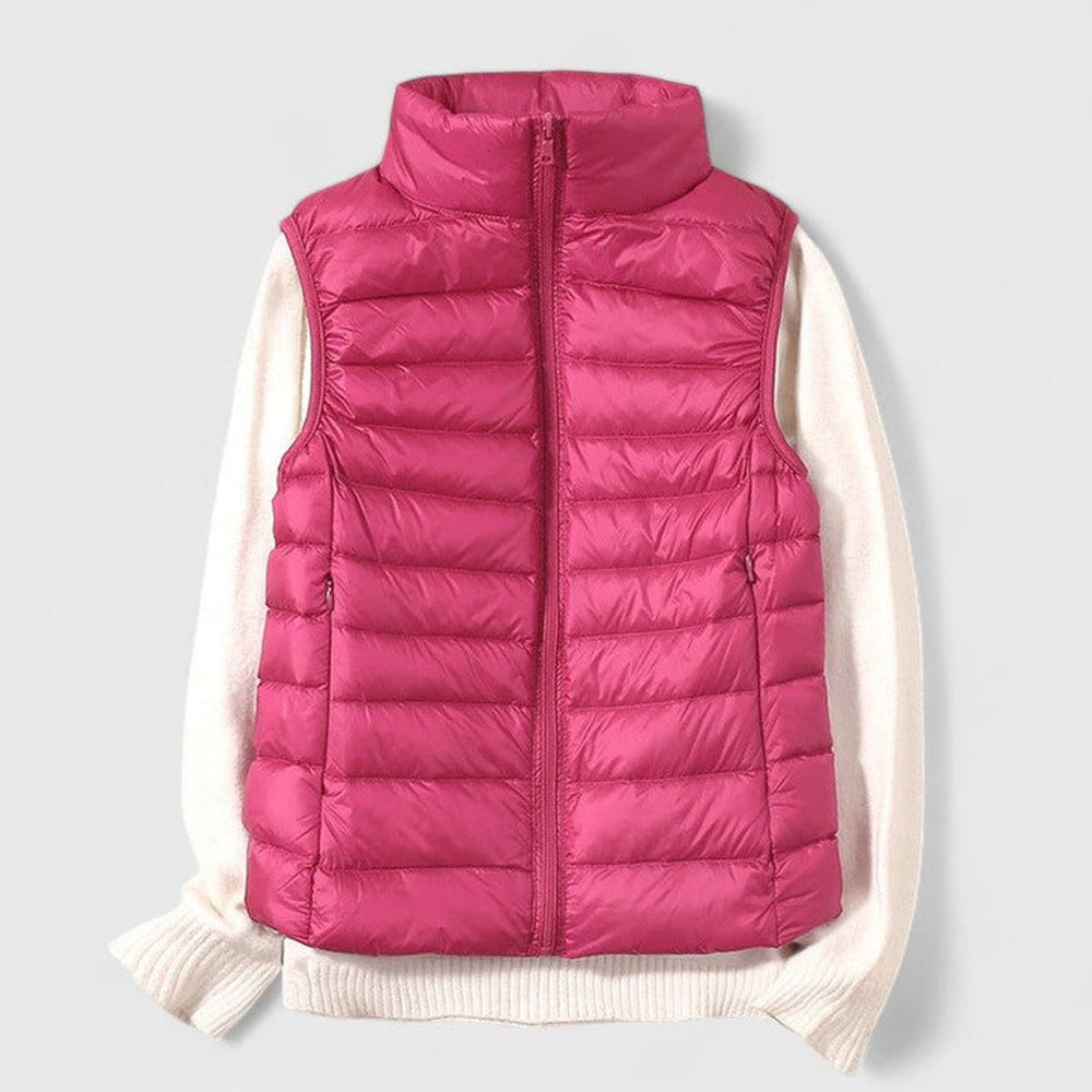 Amelia | Women's Lightweight Quilted Sleeveless Puffer Vest Zip-Up