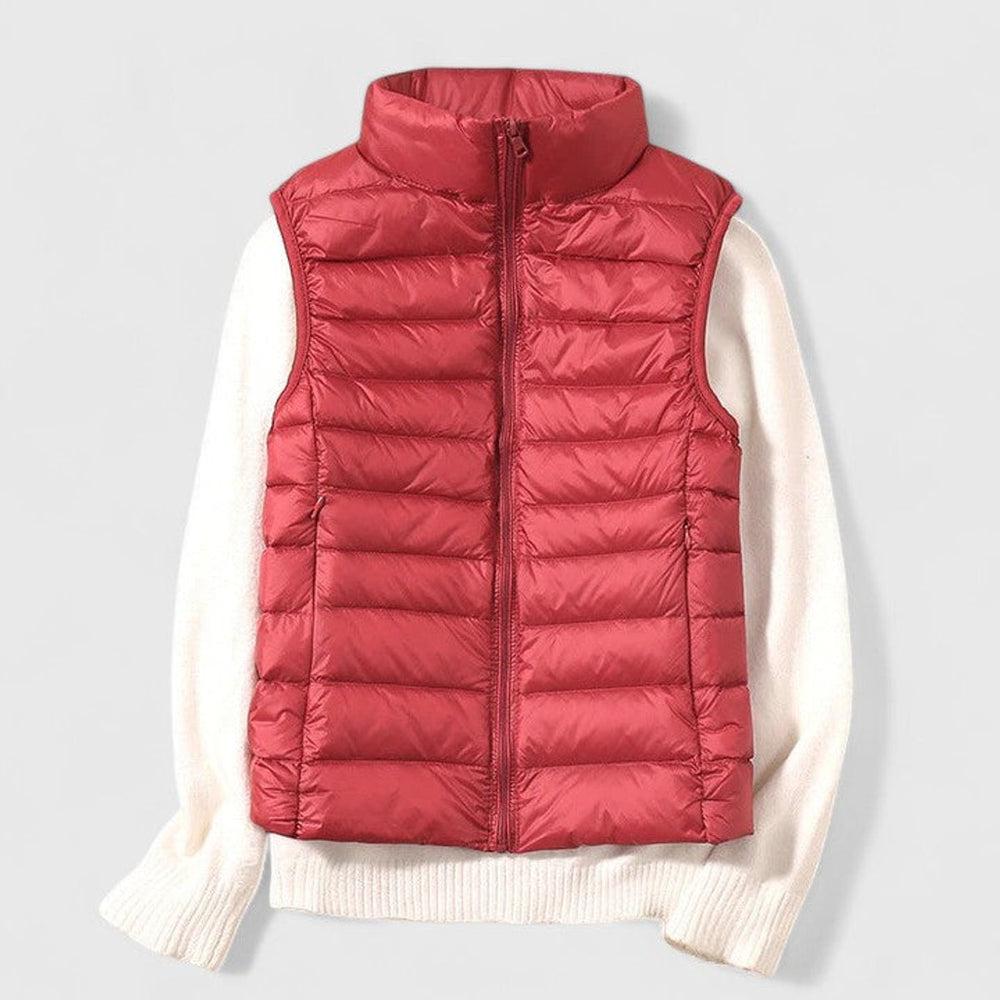 Amelia | Women's Lightweight Quilted Sleeveless Puffer Vest Zip-Up
