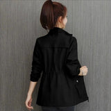 Eleanor | Women's Lightweight Zip-Up Short Bomber Jacket Drawstring Waist