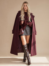 Isabella | Women's Long Belted Wrap Winter Coat