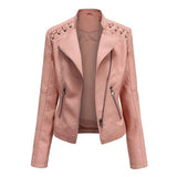 Amelia | Women's Moto-Style Zip-Up Faux Leather Biker Jacket