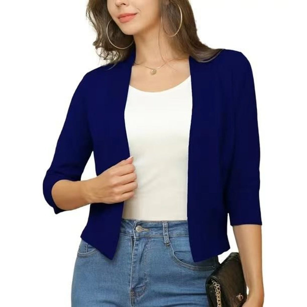 Olivia | Women's Open-Front 3/4 Sleeve Cropped Cardigan