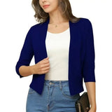 Olivia | Women's Open-Front 3/4 Sleeve Cropped Cardigan