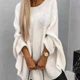 Grace | Women's Oversized Batwing-Sleeve Chunky Knitted Sweater - 2