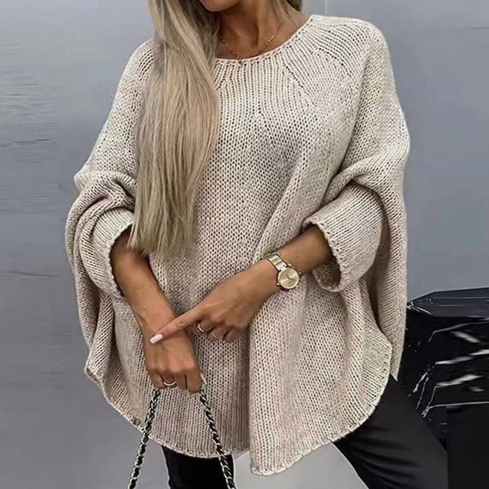 Grace | Women's Oversized Batwing-Sleeve Chunky Knitted Sweater - 4
