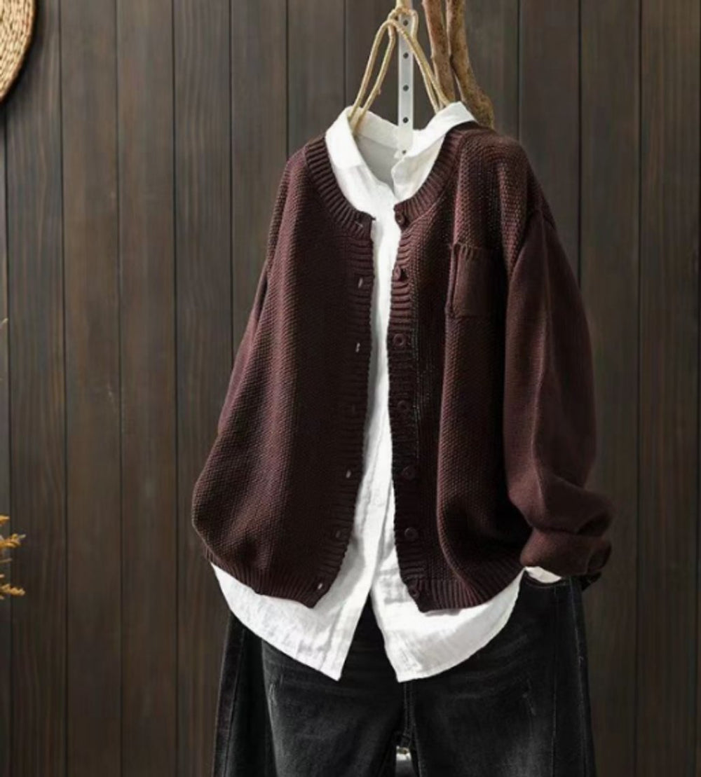 Aria | Women's Oversized Button-Front Knit Cardigan Sweater