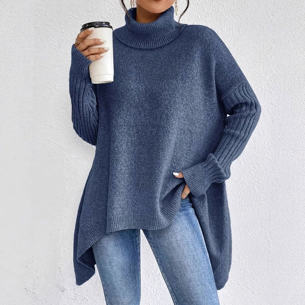 Victoria | Women's Oversized Cashmere Turtleneck Pullover Sweater