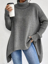 Victoria | Women's Oversized Cashmere Turtleneck Pullover Sweater