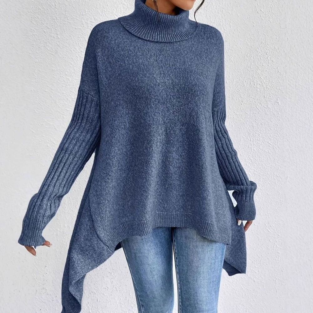 Victoria | Women's Oversized Cashmere Turtleneck Pullover Sweater