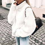 Layla | Women's Oversized Chunky Knit Turtleneck Sweater