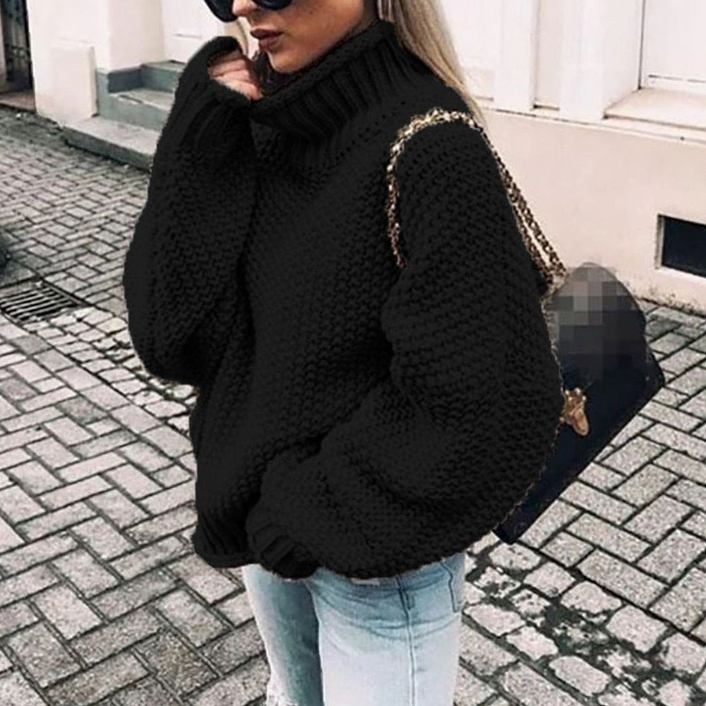 Layla | Women's Oversized Chunky Knit Turtleneck Sweater