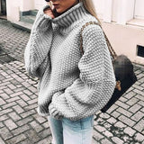 Layla | Women's Oversized Chunky Knit Turtleneck Sweater