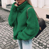Layla | Women's Oversized Chunky Knit Turtleneck Sweater