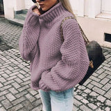 Layla | Women's Oversized Chunky Knit Turtleneck Sweater