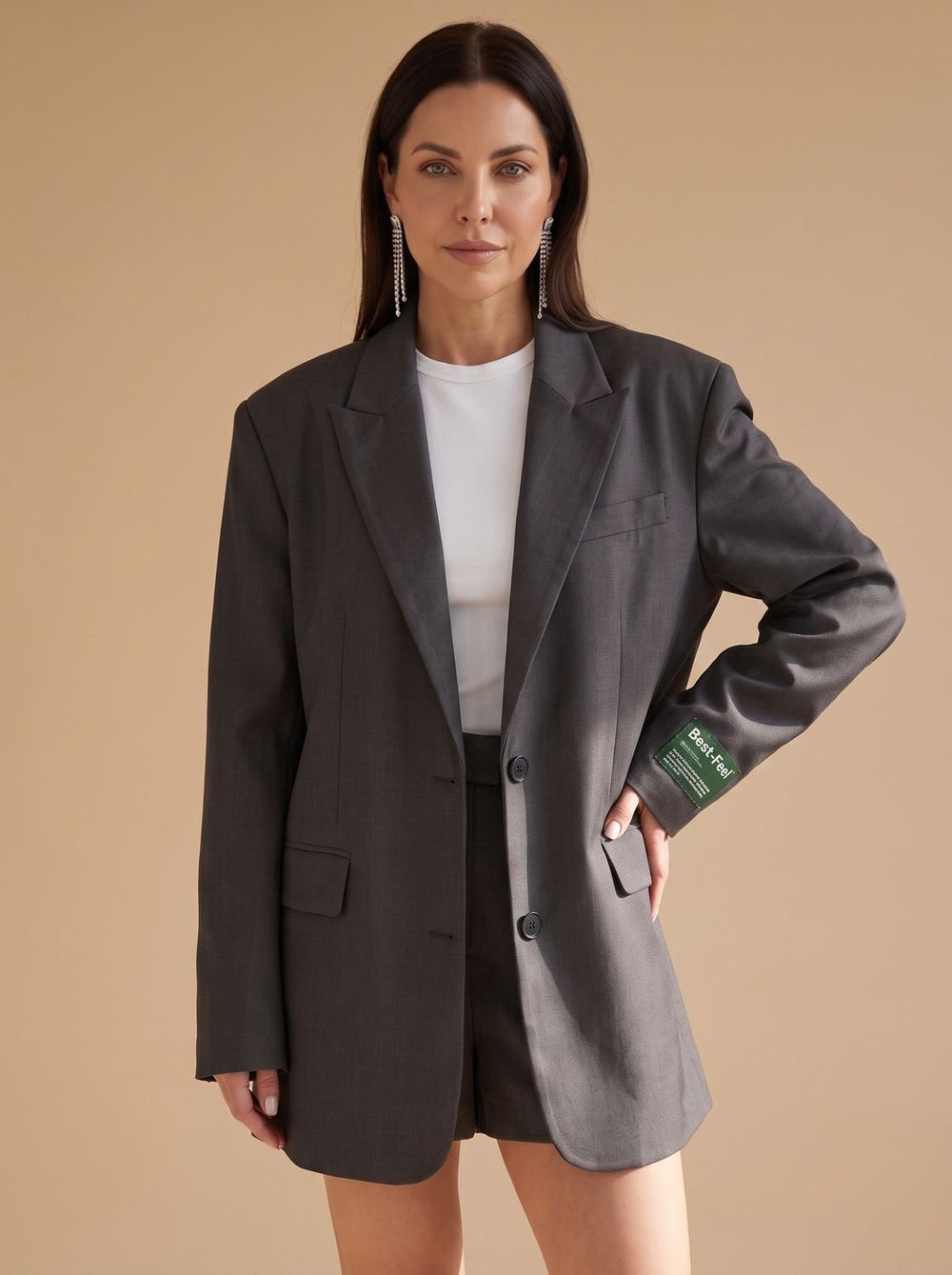 Mia | Women's Oversized Classic Notch-Lapel Tailored Blazer
