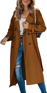 Layla | Women's Oversized Double-Breasted Belted Longline Trench Coat