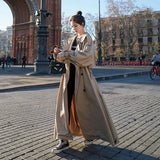 Evelyn | Women's Oversized Double-Breasted Long Trench Coat