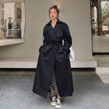 Evelyn | Women's Oversized Double-Breasted Long Trench Coat