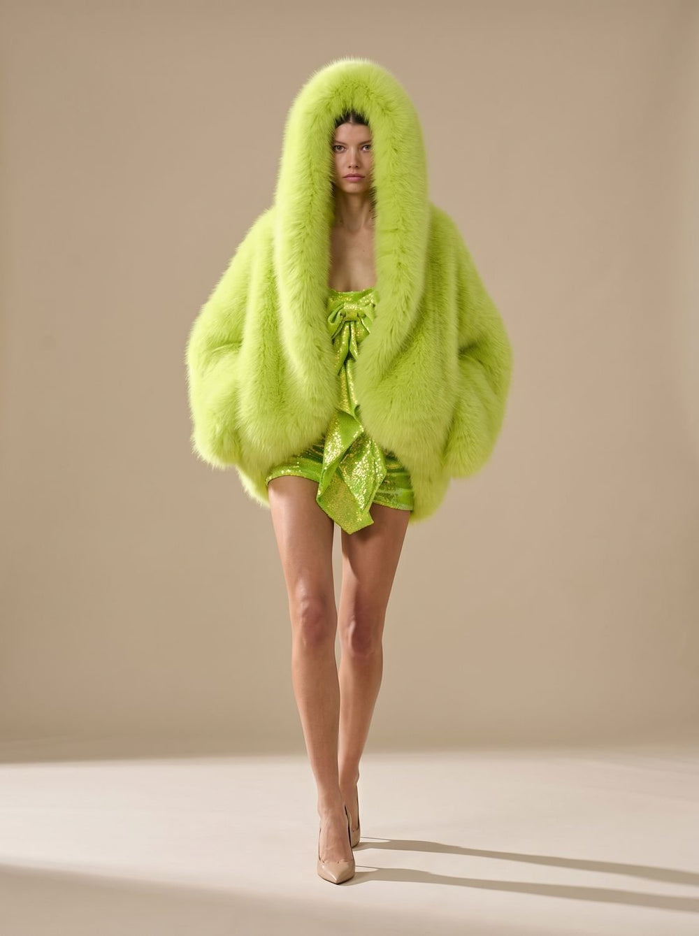 Evelyn | Women's Oversized Hooded Faux Fur Long Sleeve Winter Coat