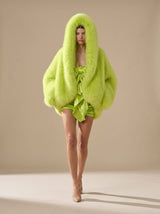 Evelyn | Women's Oversized Hooded Faux Fur Long Sleeve Winter Coat