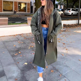 Aria | Women's Oversized Long Hooded Zip-Up Coat