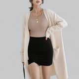 Evelyn | Women's Oversized Long Open-Front Knit Cardigan