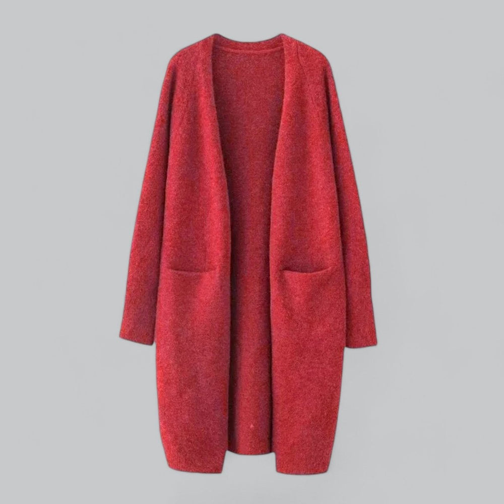 Evelyn | Women's Oversized Long Open-Front Knit Cardigan