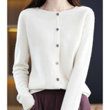 Layla | Women's Oversized Merino Wool Button-Front Knit Cardigan
