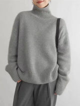 Harper | Women's Oversized Turtleneck Cashmere Knit Sweater