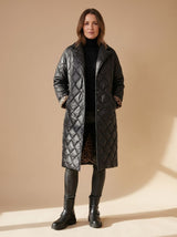 Mia | Women's Quilted Diamond-Stitch Mid-Length Winter Coat