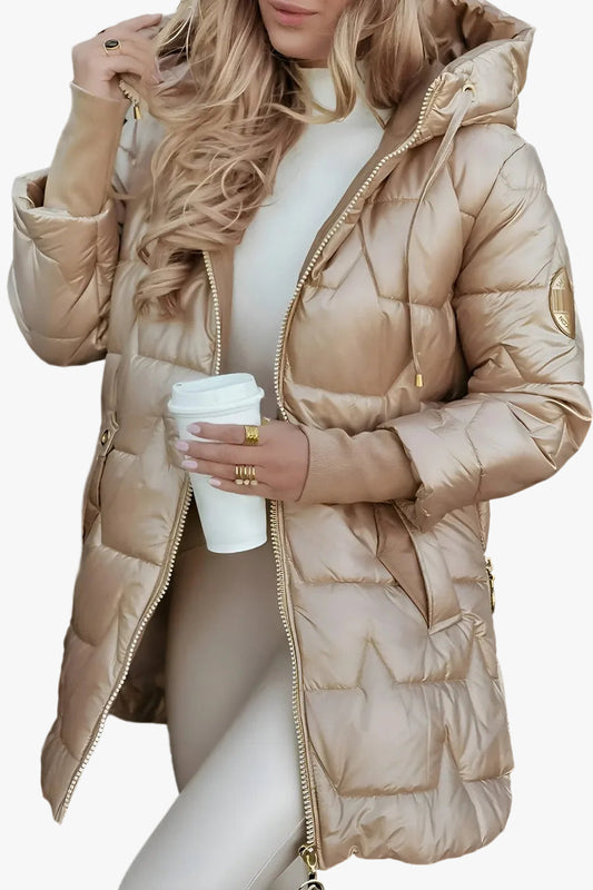 Women's Quilted Hooded Puffer Jacket