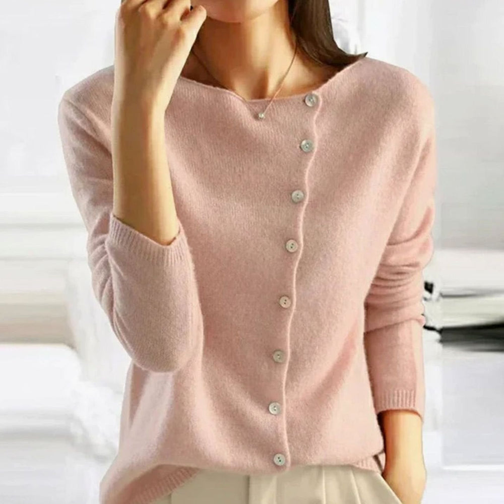 Camila | Women's Relaxed Fit Button Front Cardigan Knit Sweater