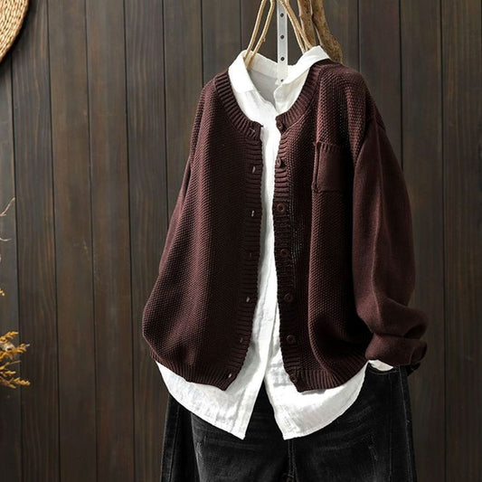 Emma | Women's Relaxed-Fit Button-Front Comfy Knit Cardigan