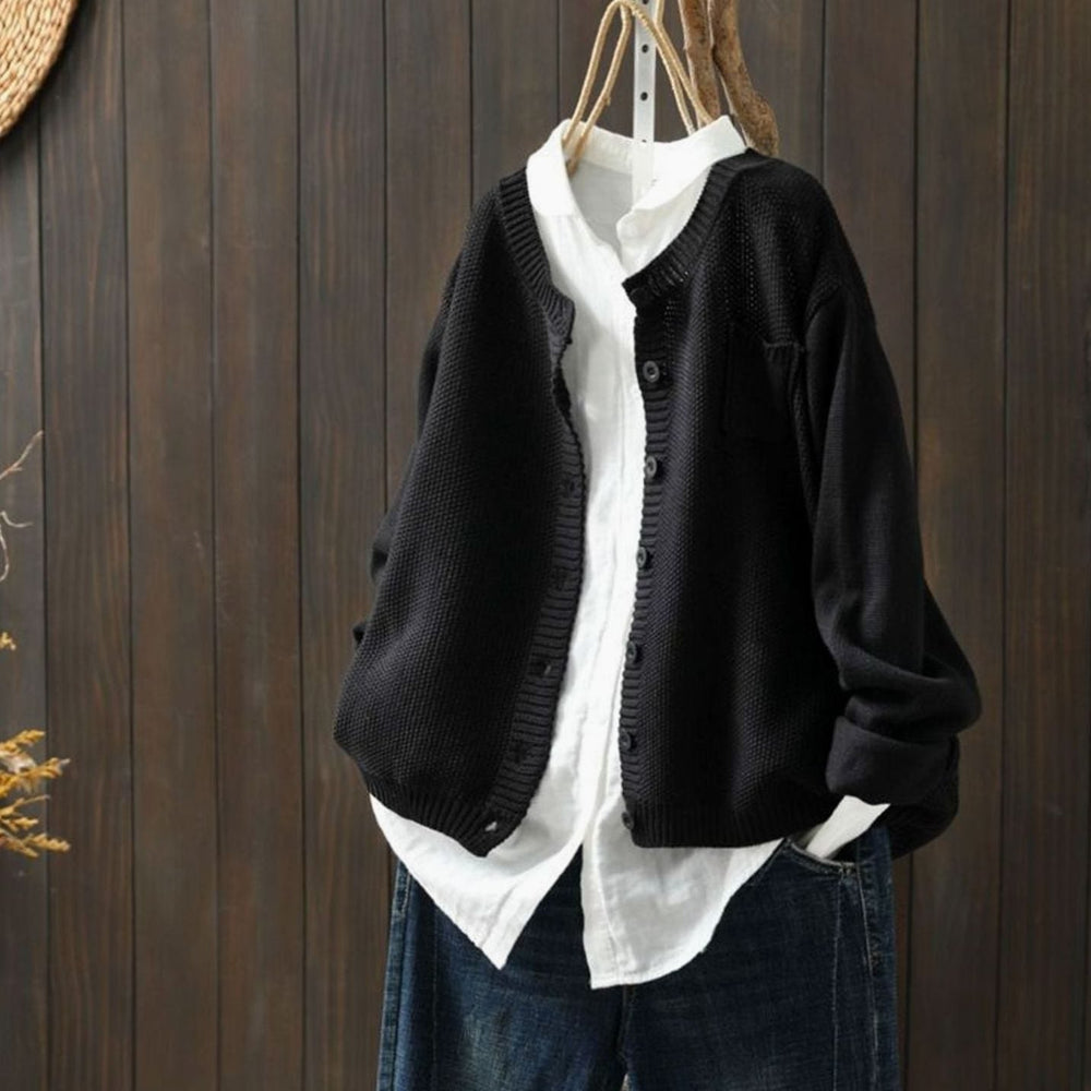 Emma | Women's Relaxed-Fit Button-Front Comfy Knit Cardigan - 5