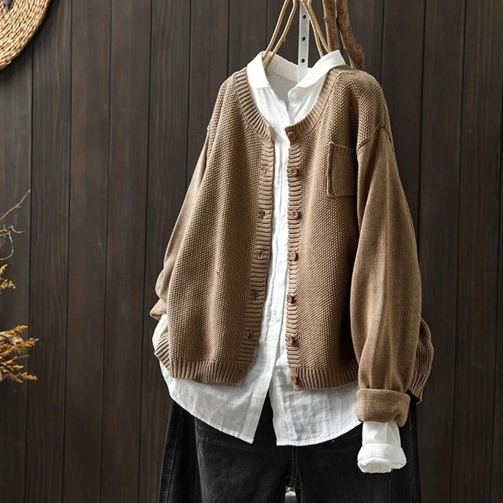 Emma | Women's Relaxed-Fit Button-Front Comfy Knit Cardigan - 6